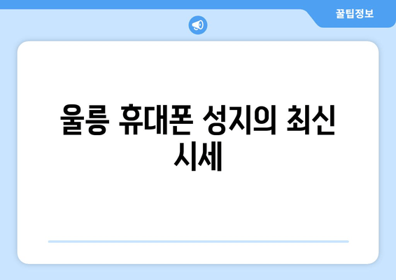 울릉 휴대폰 성지의 최신 시세