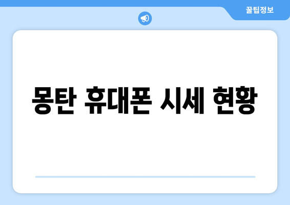 몽탄 휴대폰 시세 현황