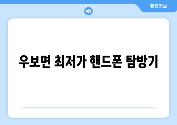 우보면 최저가 핸드폰 탐방기