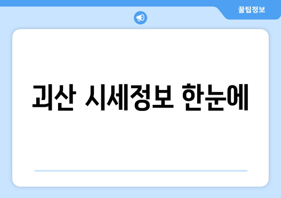 괴산 시세정보 한눈에