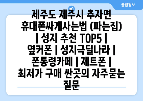 제주도 제주시 추자면 휴대폰싸게사는법 (파는집) | 성지 추천 TOP5 | 옆커폰 | 성지극딜나라 | 폰통령카페 | 제트폰 | 최저가 구매 싼곳