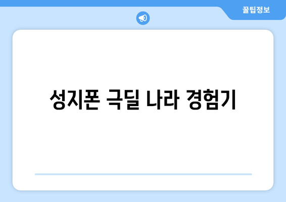 성지폰 극딜 나라 경험기