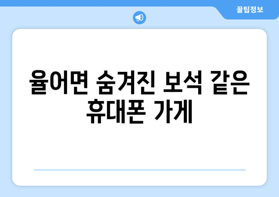 율어면 숨겨진 보석 같은 휴대폰 가게