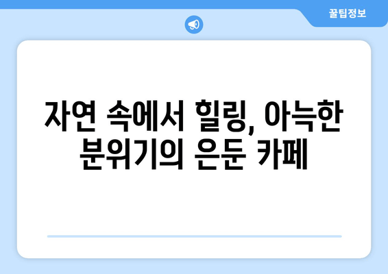 양평 은둔 카페, 수수 속 평화를 찾는 5곳 | 조용한 휴식, 힐링 공간 추천