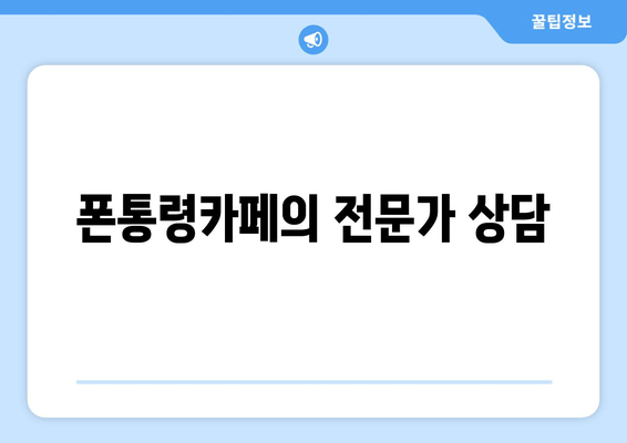 폰통령카페의 전문가 상담