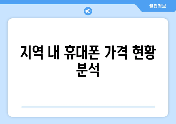 지역 내 휴대폰 가격 현황 분석