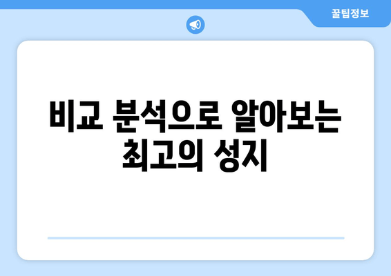 비교 분석으로 알아보는 최고의 성지