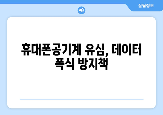 휴대폰공기계 유심, 데이터 폭식 방지책