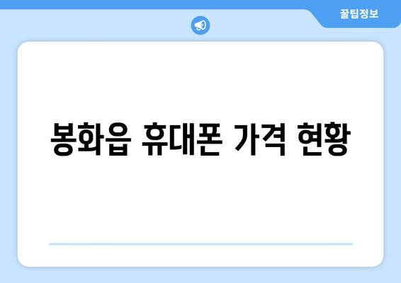 봉화읍 휴대폰 가격 현황