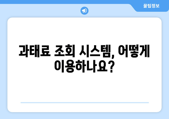 과태료 조회 시스템으로 신호위반 & 속도위반 딱지, 한눈에 확인하세요! | 과태료 조회, 신호위반, 속도위반, 조회 시스템, 위반 조회