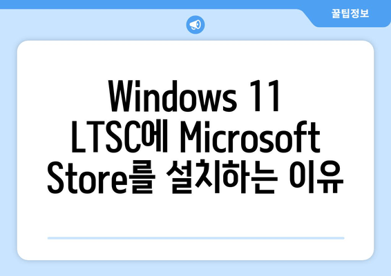 Windows 11 LTSC에 Microsoft Store 설치하는 완벽 가이드 | LTSC, 오프라인 설치, 스토어 앱, 윈도우 11