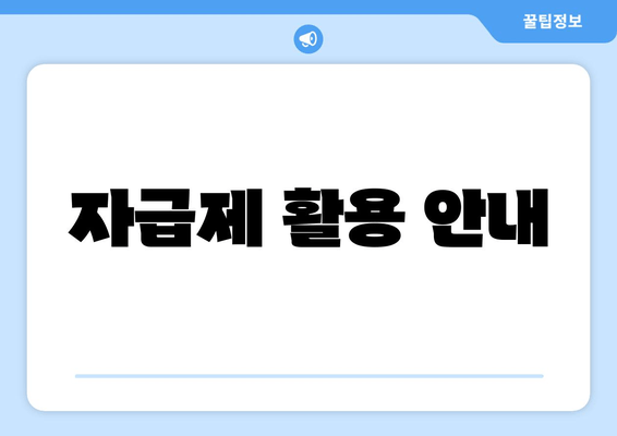 자급제 활용 안내