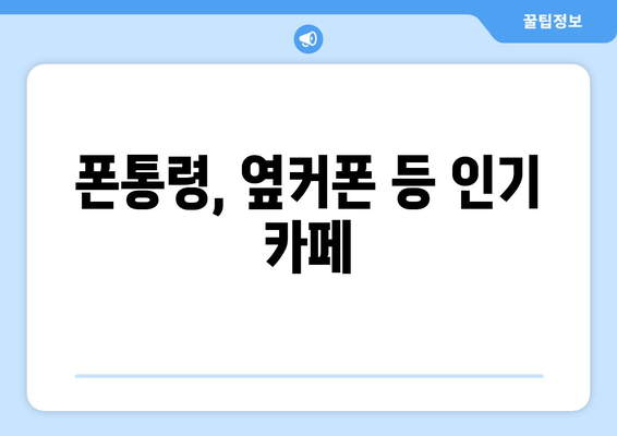 폰통령, 옆커폰 등 인기 카페