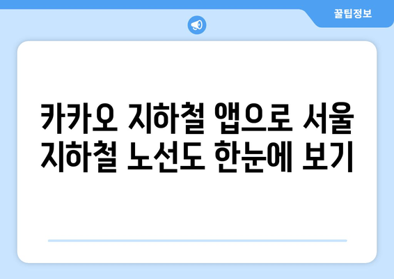 카카오 지하철 앱으로 최신 노선도 빠르게 확인하는 방법 | 서울 지하철, 노선 정보, 실시간 정보, 출퇴근 팁