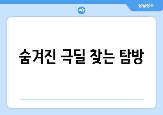 숨겨진 극딜 찾는 탐방