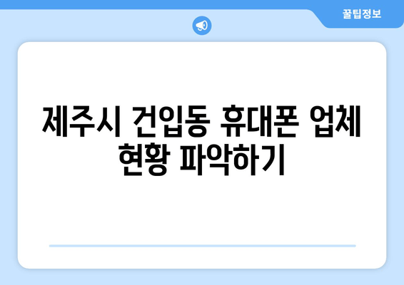 제주시 건입동 휴대폰 업체 현황 파악하기