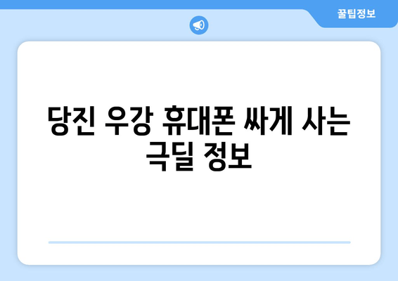 당진 우강 휴대폰 싸게 사는 극딜 정보