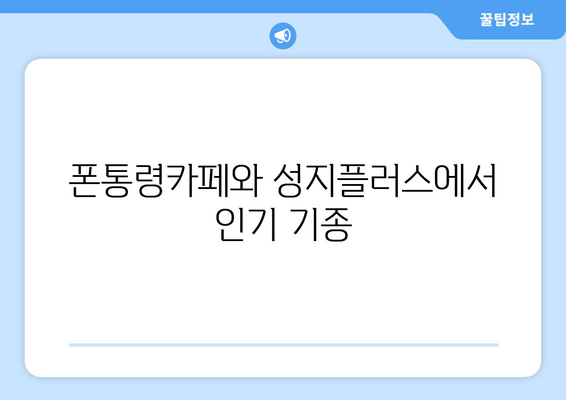 폰통령카페와 성지플러스에서 인기 기종