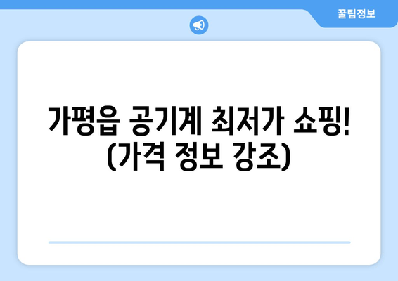 가평읍 공기계 최저가 쇼핑! (가격 정보 강조)