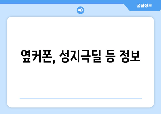 옆커폰, 성지극딜 등 정보