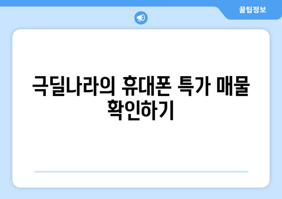 극딜나라의 휴대폰 특가 매물 확인하기