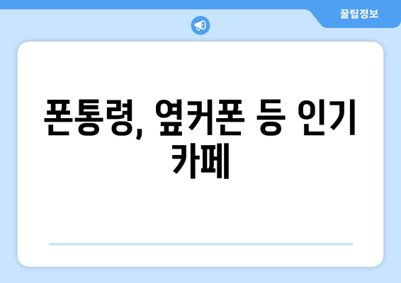 폰통령, 옆커폰 등 인기 카페