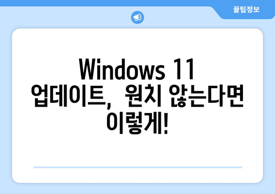 마이크로소프트, Windows 11 이전 버전 강제 업그레이드 시작| 23H2 버전 적용 | Windows 11 강제 업데이트, 23H2 버전, 업데이트 거부 방법