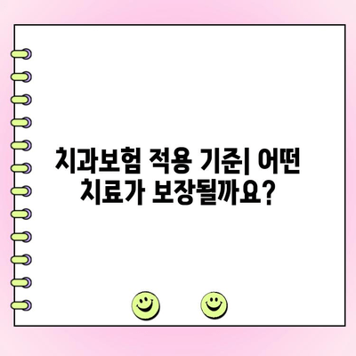 치과보험 적용 기준과 보장 범위 완벽 가이드 | 치과 치료 비용, 보험 청구, 혜택 범위