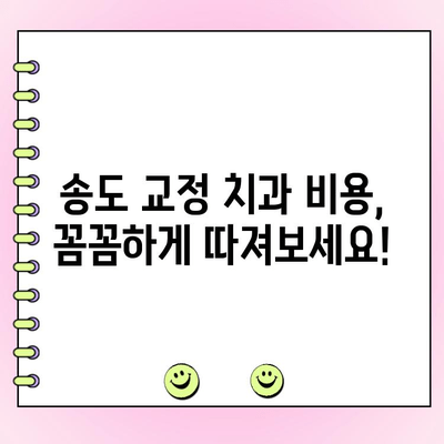 송도 교정치과 비용, 꼼꼼하게 따져보세요! | 교정 치료 비용, 주의 사항, 견적 확인, 비용 절감 팁