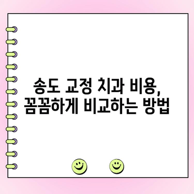 송도 교정치과 비용, 꼼꼼하게 따져보세요! | 교정 치료 비용, 주의 사항, 견적 확인, 비용 절감 팁