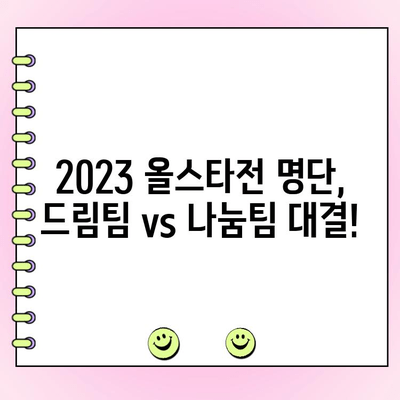 KBO 올스타전 최고의 12인 확정! 감독 추천 선수는 누구? | 2023 올스타전 명단, 팬 투표 결과, 베스트 라인업