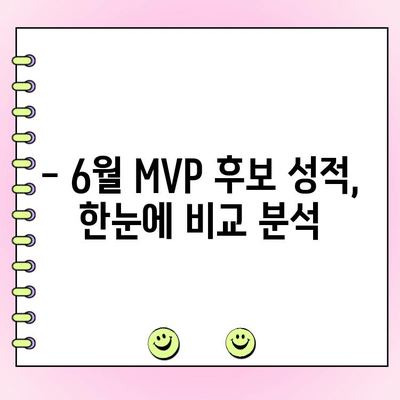 2023 KBO 6월 월간 MVP 후보 성적 & 팬 투표 기간 | KBO, MVP, 투표, 성적, 6월