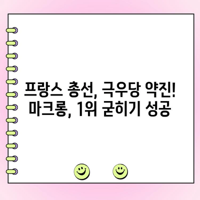 프랑스 총선 1차 투표, 극우당 우세! | 마린 르펜, 2위 기록하며 결선 진출