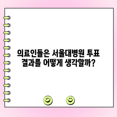 서울대병원 지속 투표, 휴진 결정에 영향 미칠까? | 의료 현장, 의료인 의견, 투표 결과