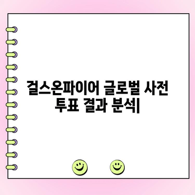 걸스온파이어 글로벌 사전 투표 순위 변화| 1차전 순위 대결 결과 분석 | 걸스온파이어, 순위 변동, 1차전 결과