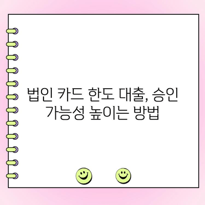 법인 카드 한도 대출, 성공적인 승인을 위한 완벽 가이드 | 법인 카드, 한도 증액, 대출 심사, 승인 전략