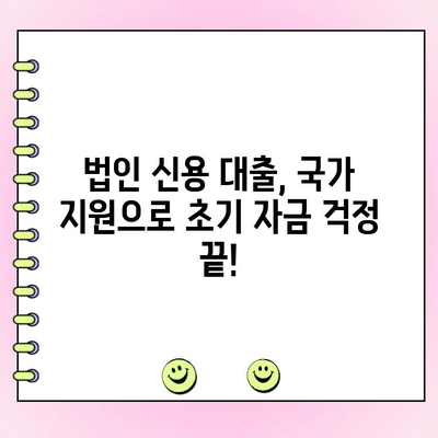 초기 자금 마련, 법인 신용 대출 국가 지원 사업으로 해결하세요! | 법인 사업, 창업, 금융 지원, 정부 지원 사업