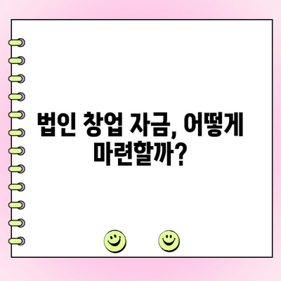 법인 창업, 자금은 얼마나 필요할까? | 창업 자금 계획, 대출 가이드, 성공적인 시작