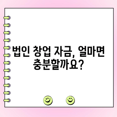 법인 창업 자금 대출, 얼마나 필요할까요? | 필요 금액 산정 가이드, 성공적인 창업 준비