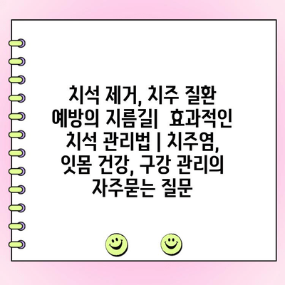 치석 제거, 치주 질환 예방의 지름길|  효과적인 치석 관리법 | 치주염, 잇몸 건강, 구강 관리