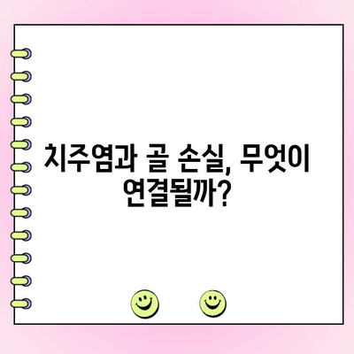 치주 골 흡착| 치주 질환으로 인한 골 손실의 명확한 메커니즘 이해하기 | 치주염, 골 손실, 치주 질환, 치료