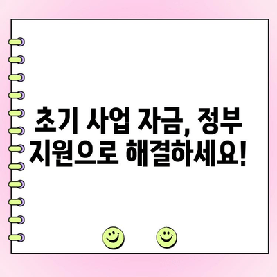 사업 초기 자금 조달, 법인 신용 대출 국가 지원 사업 활용 가이드 | 초기 사업, 법인 대출, 정부 지원