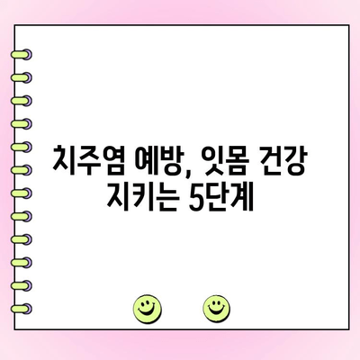 치주 흡수 조기 발견 & 대응 가이드| 잇몸 건강 지키는 5단계 | 치주염, 잇몸 퇴축, 치료, 예방