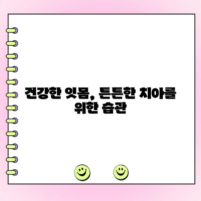 치주염 예방| 건강한 잇몸 유지 팁 | 잇몸 건강, 치주 질환 예방, 구강 관리
