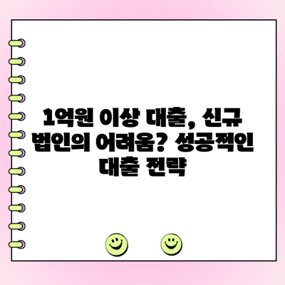 신규 법인 사업자 대출 1억원 이상 필요하다면? 꼭 확인해야 할 정보 | 법인 대출, 신용대출, 사업자금