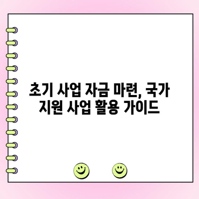 사업 초기 자금 마련, 법인 신용 대출 국가 지원 사업 활용 가이드 | 법인 대출, 초기 사업 자금, 정부 지원 사업, 신용 대출