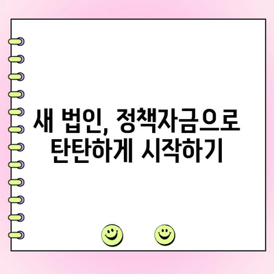 신규 법인을 위한 정책자금 대출 완벽 가이드 |  법인 설립, 정부 지원, 대출 정보, 자금 조달