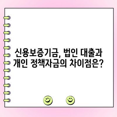 신용보증기금 법인 사업자 대출 & 개인 정책자금| 금리 비교 및 조건 상세 안내 | 신용보증기금, 법인 대출, 개인 정책자금, 금리, 조건