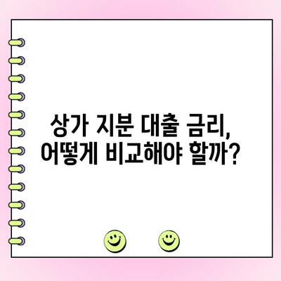 상가 지분 대출, 개인 vs 법인 사업자 비교| 한도 & 금리 상세 분석 | 상가 투자, 부동산 대출, 금융 정보