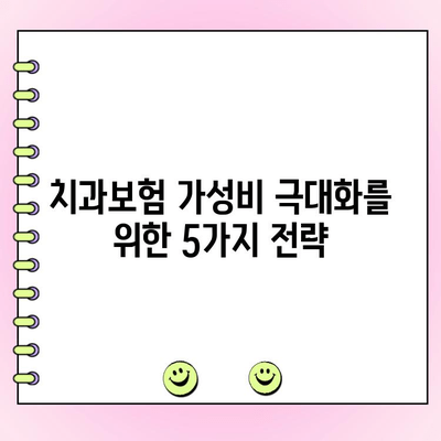 치과보험 가성비 극대화| 나에게 딱 맞는 금액 구성 방법 찾기 | 치과 보험료, 보장 범위, 비교 분석, 추천